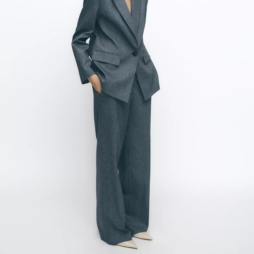 NWT ZARA STRAIGHT LEG PANT - INDIGO BLUE